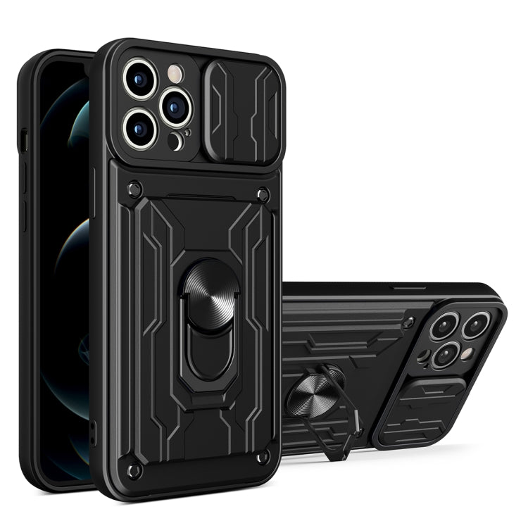 Sliding Camshield TPU+PC Phone Case with Card Slot, For iPhone 14, For iPhone 14 Pro, For iPhone 14 Plus