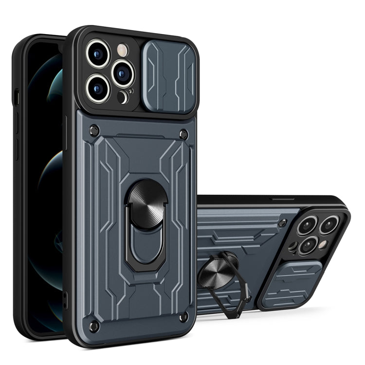 Sliding Camshield TPU+PC Phone Case with Card Slot, For iPhone 14, For iPhone 14 Pro, For iPhone 14 Plus