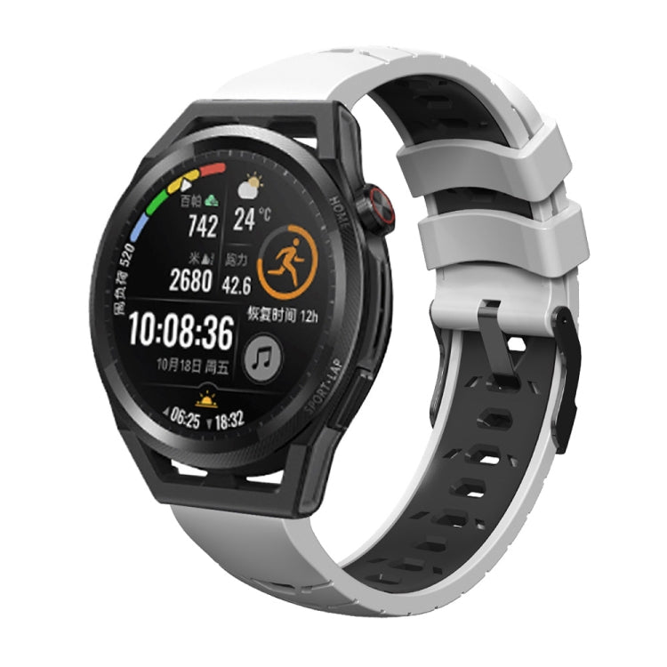 Trapezoidal Three-row Hole Silicone Watch Band, For Samsung Galaxy Watch 4 / Watch4 Classic, For Samsung Galaxy Watch 42mm