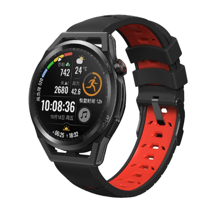 Trapezoidal Three-row Hole Silicone Watch Band, For Samsung Galaxy Watch 4 / Watch4 Classic, For Samsung Galaxy Watch 42mm