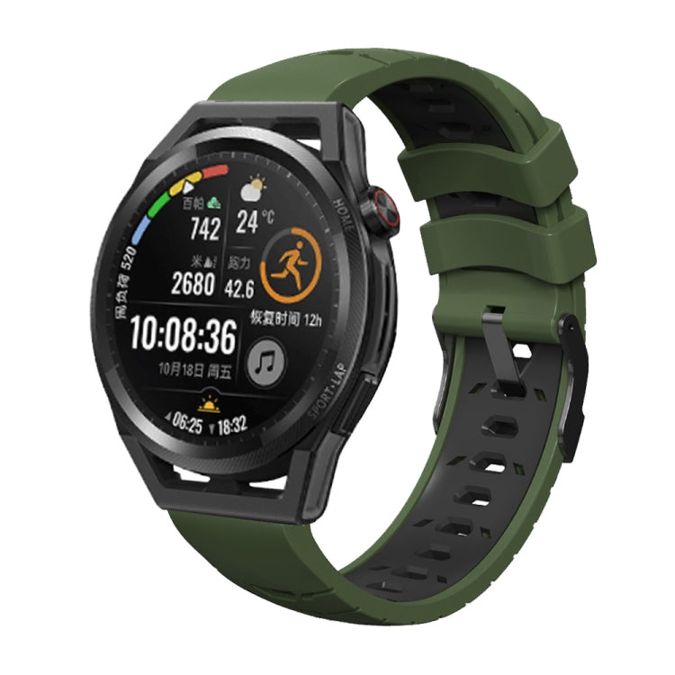 Trapezoidal Three-row Hole Silicone Watch Band, For Samsung Galaxy Watch 4 / Watch4 Classic, For Samsung Galaxy Watch 42mm