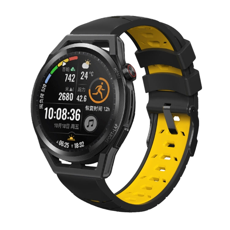Trapezoidal Three-row Hole Silicone Watch Band, For Samsung Galaxy Watch 46mm, For Samsung Galaxy Watch Active