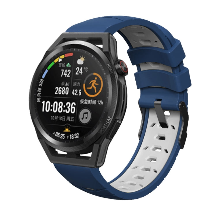 Trapezoidal Three-row Hole Silicone Watch Band, For Samsung Galaxy Watch 46mm, For Samsung Galaxy Watch Active