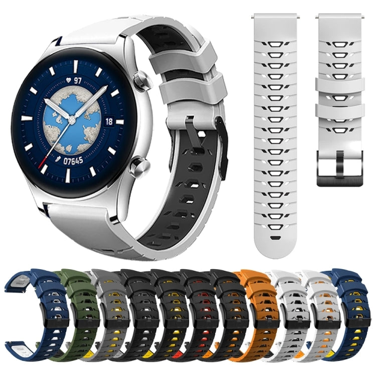 Trapezoidal Three-row Hole Silicone Watch Band, For Samsung Galaxy Watch 46mm, For Samsung Galaxy Watch Active