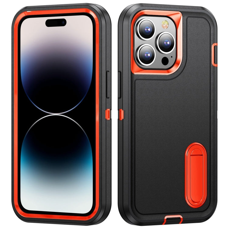3 in 1 Rugged Holder Phone Case, For iPhone 14 Pro, For iPhone 14 Pro Max