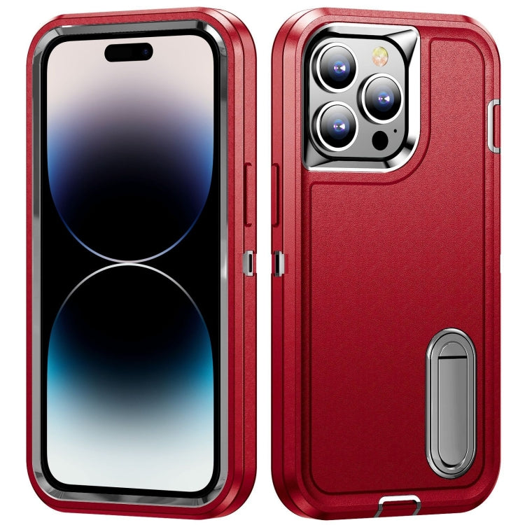 3 in 1 Rugged Holder Phone Case, For iPhone 14 Pro, For iPhone 14 Pro Max