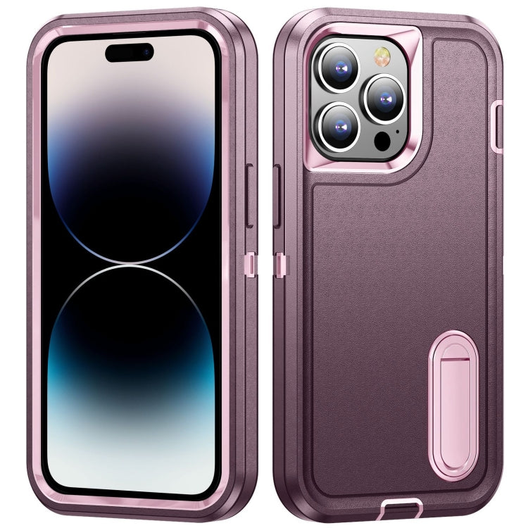 3 in 1 Rugged Holder Phone Case, For iPhone 14 Pro, For iPhone 14 Pro Max