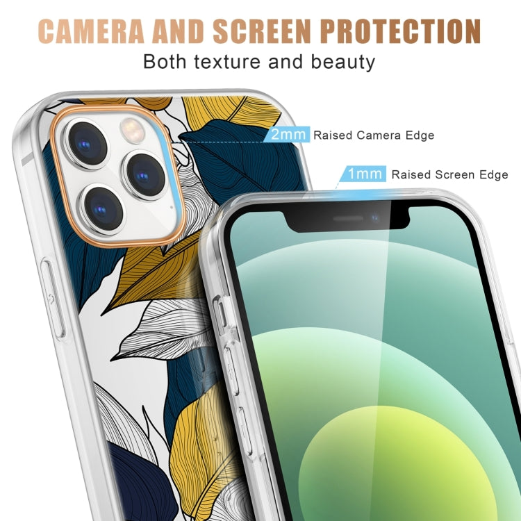Translucent Electroplating Flower Phone Case, For iPhone 14, For iPhone 14 Pro, For iPhone 14 Plus