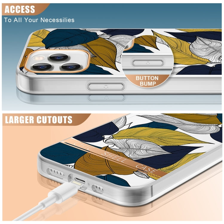 Translucent Electroplating Flower Phone Case, For iPhone 14, For iPhone 14 Pro, For iPhone 14 Plus