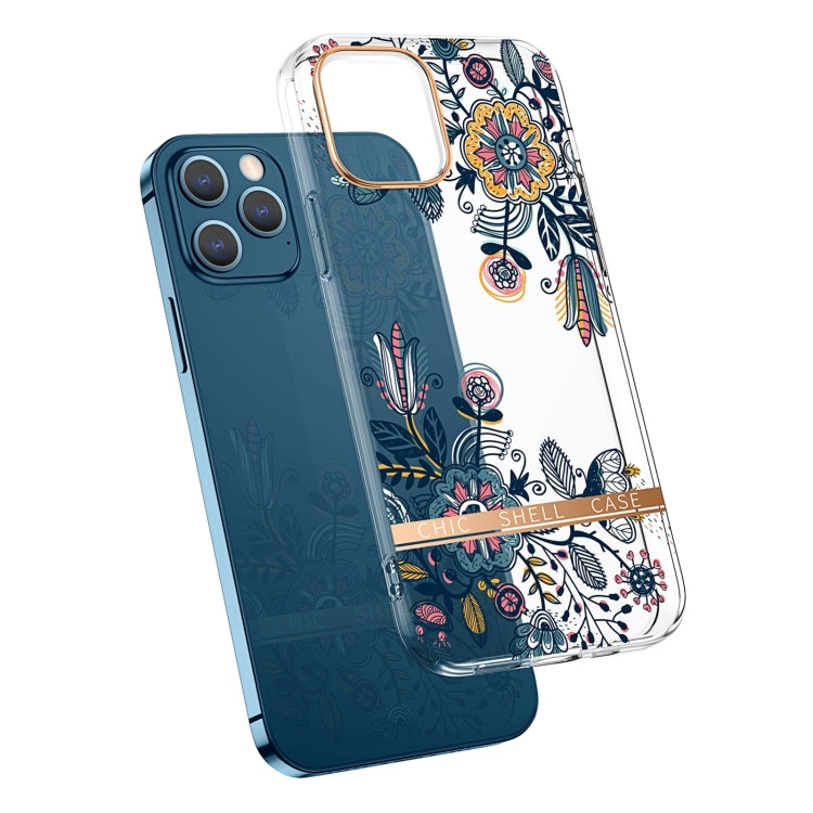 Translucent Electroplating Flower Phone Case, For iPhone 14, For iPhone 14 Pro, For iPhone 14 Plus