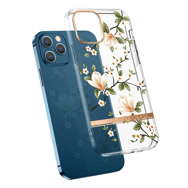 Translucent Electroplating Flower Phone Case, For iPhone 14, For iPhone 14 Pro, For iPhone 14 Plus