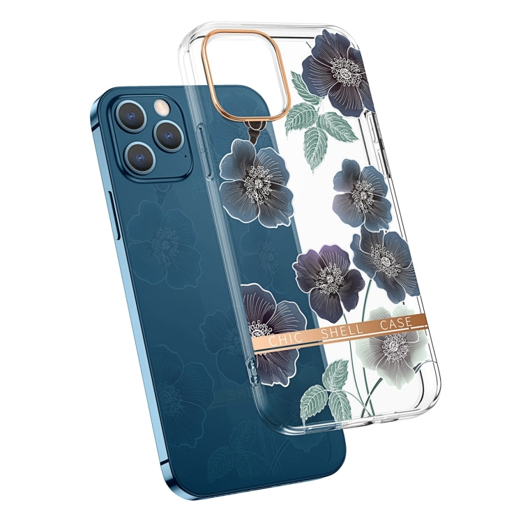 Translucent Electroplating Flower Phone Case, For iPhone 14, For iPhone 14 Pro, For iPhone 14 Plus