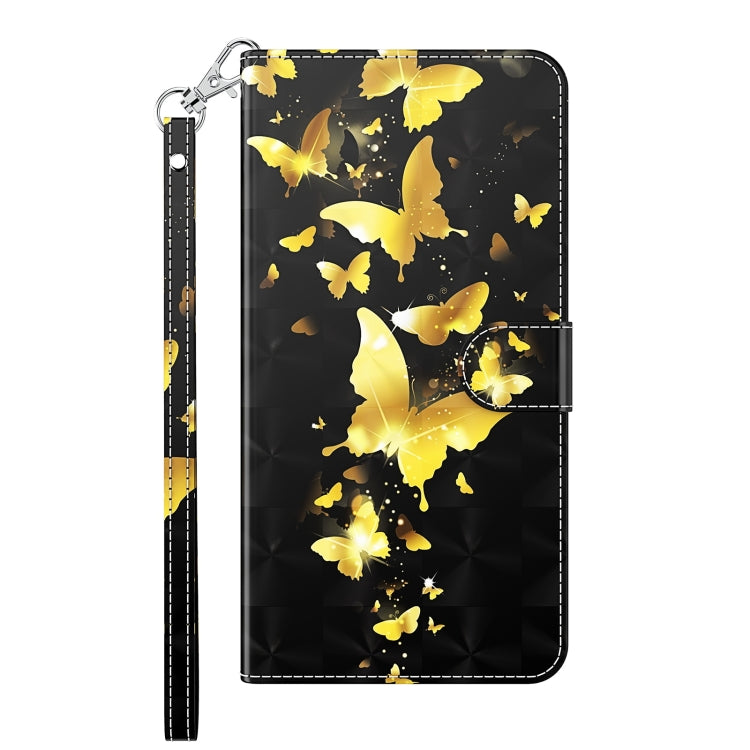 3D Painting Pattern Flip Leather Phone Case, For iPhone 14 Pro, For iPhone 14 Pro Max