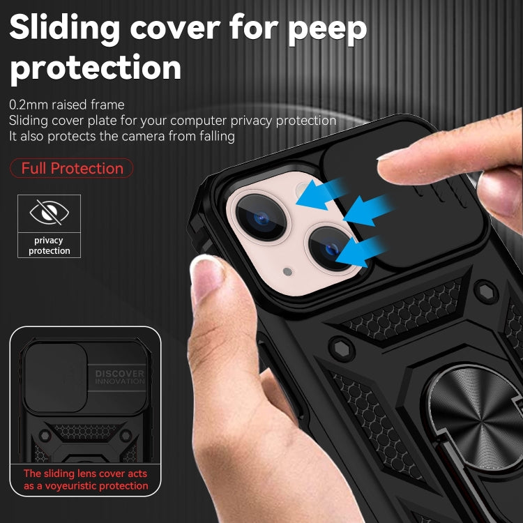 Sliding Camshield Holder Phone Case, For iPhone 14, For iPhone 14 Plus, For iPhone 14 Pro
