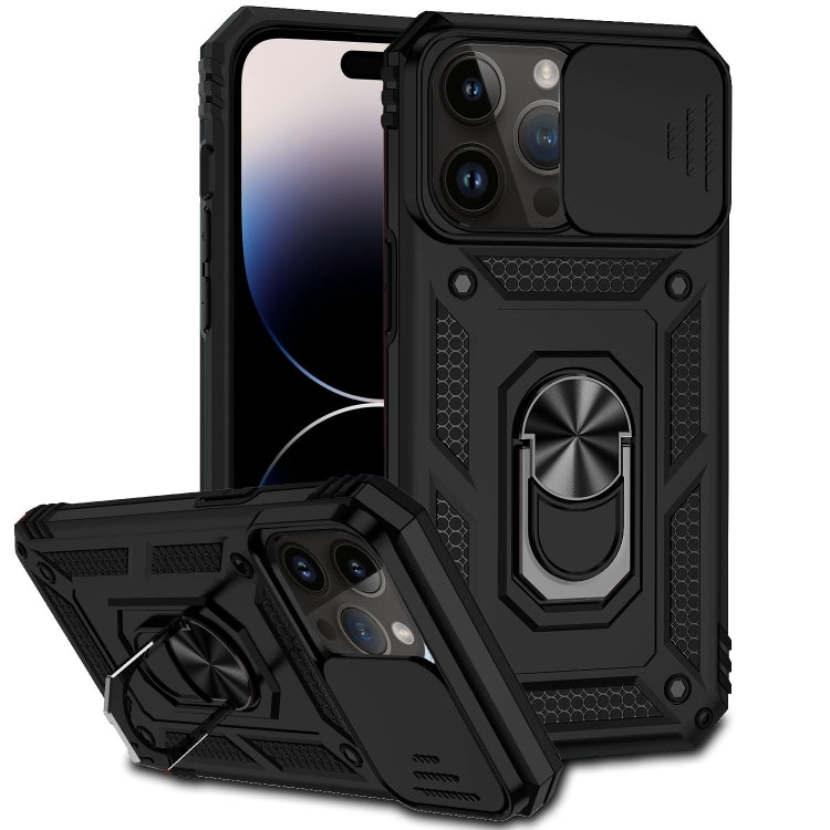 Sliding Camshield Holder Phone Case, For iPhone 14, For iPhone 14 Plus, For iPhone 14 Pro