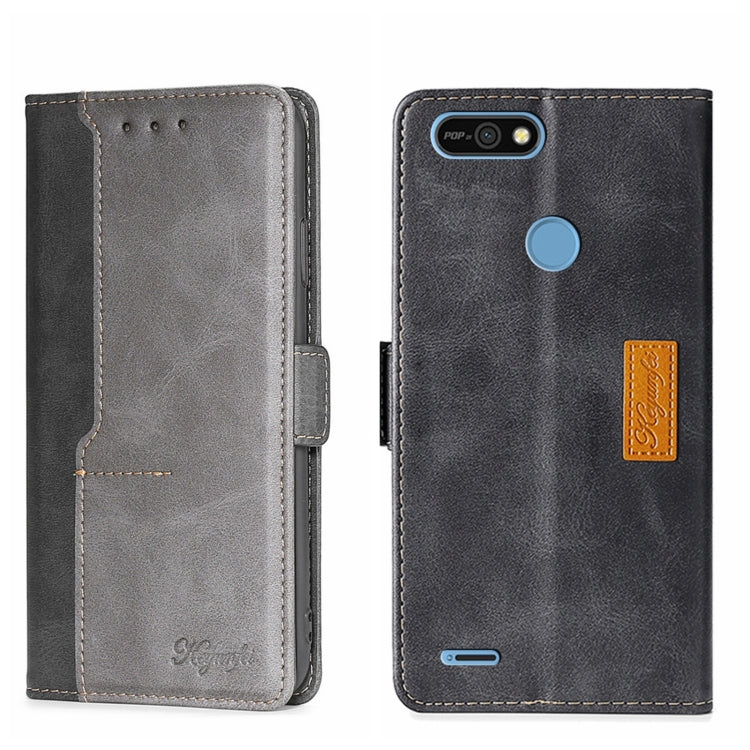 Contrast Color Side Buckle Leather Phone Case, For Tecno Pop 2/Pop 2 F/Pop 2 Pro/Pop 2 Power/Itel P13, For Fujitsu ARROWS WE F-51B, For Fujitsu Arrow Be4 Plus F-41B, For Sharp Aquos R6