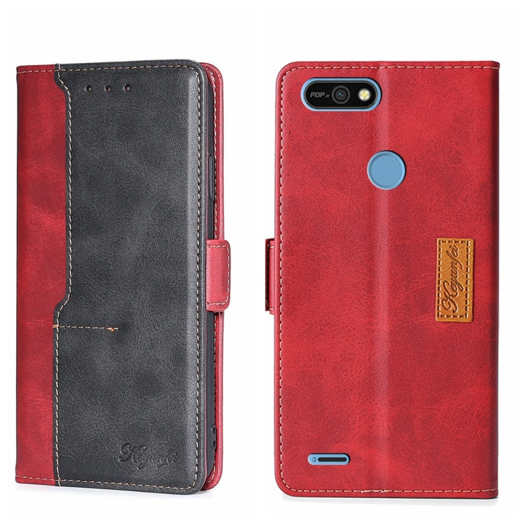 Contrast Color Side Buckle Leather Phone Case, For Tecno Pop 2/Pop 2 F/Pop 2 Pro/Pop 2 Power/Itel P13, For Fujitsu ARROWS WE F-51B, For Fujitsu Arrow Be4 Plus F-41B, For Sharp Aquos R6