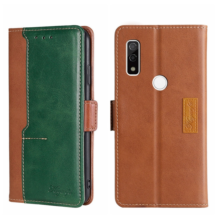 Contrast Color Side Buckle Leather Phone Case, For Tecno Pop 2/Pop 2 F/Pop 2 Pro/Pop 2 Power/Itel P13, For Fujitsu ARROWS WE F-51B, For Fujitsu Arrow Be4 Plus F-41B, For Sharp Aquos R6