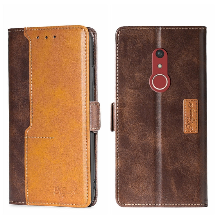 Contrast Color Side Buckle Leather Phone Case, For Tecno Pop 2/Pop 2 F/Pop 2 Pro/Pop 2 Power/Itel P13, For Fujitsu ARROWS WE F-51B, For Fujitsu Arrow Be4 Plus F-41B, For Sharp Aquos R6