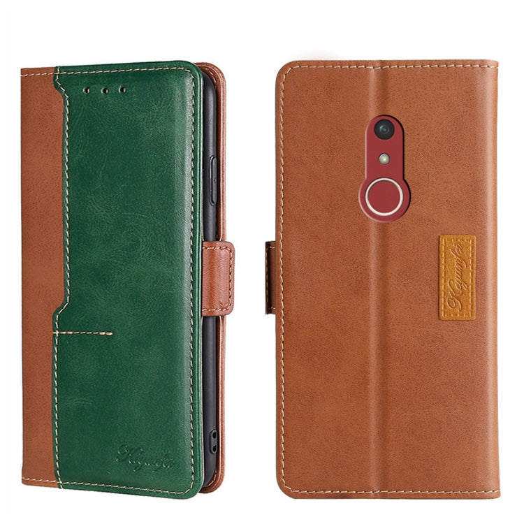 Contrast Color Side Buckle Leather Phone Case, For Tecno Pop 2/Pop 2 F/Pop 2 Pro/Pop 2 Power/Itel P13, For Fujitsu ARROWS WE F-51B, For Fujitsu Arrow Be4 Plus F-41B, For Sharp Aquos R6