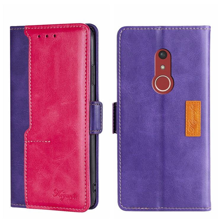 Contrast Color Side Buckle Leather Phone Case, For Tecno Pop 2/Pop 2 F/Pop 2 Pro/Pop 2 Power/Itel P13, For Fujitsu ARROWS WE F-51B, For Fujitsu Arrow Be4 Plus F-41B, For Sharp Aquos R6
