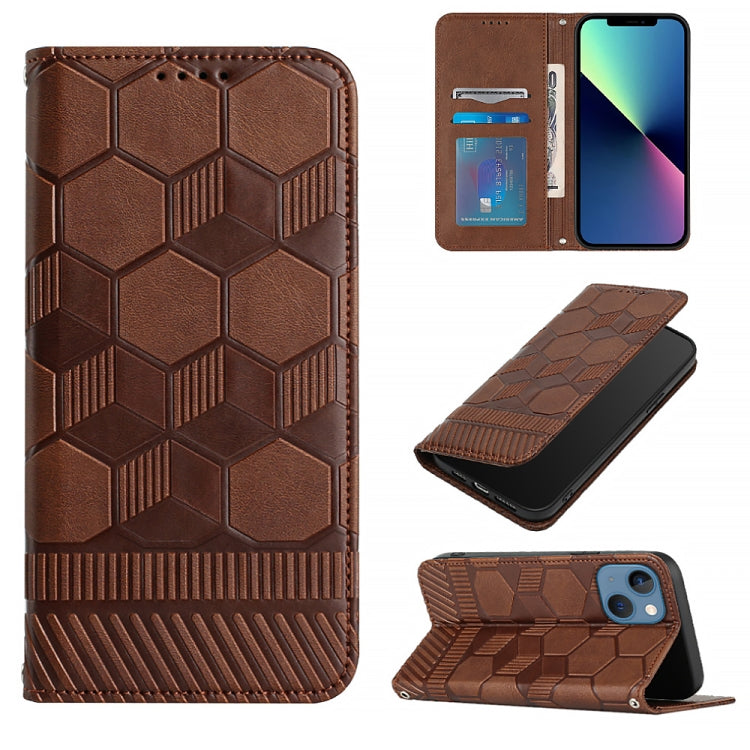 Football Texture Magnetic Leather Flip Phone Case, For iPhone 13 mini, For iPhone 13, For iPhone 13 Pro, For iPhone 13 Pro Max