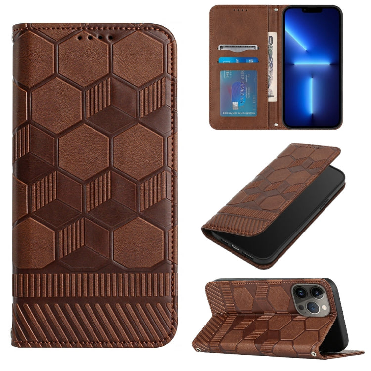 Football Texture Magnetic Leather Flip Phone Case, For iPhone 13 mini, For iPhone 13, For iPhone 13 Pro, For iPhone 13 Pro Max