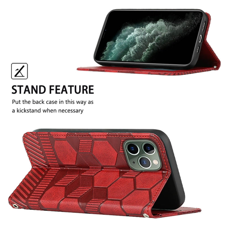 Football Texture Magnetic Leather Flip Phone Case, For iPhone 11 Pro, For iPhone 11 Pro Max, For iPhone SE 2022 / SE 2020 / 8 / 7