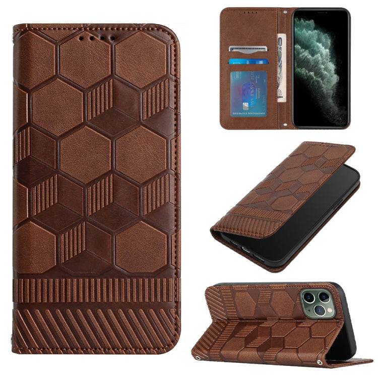Football Texture Magnetic Leather Flip Phone Case, For iPhone 11 Pro, For iPhone 11 Pro Max, For iPhone SE 2022 / SE 2020 / 8 / 7