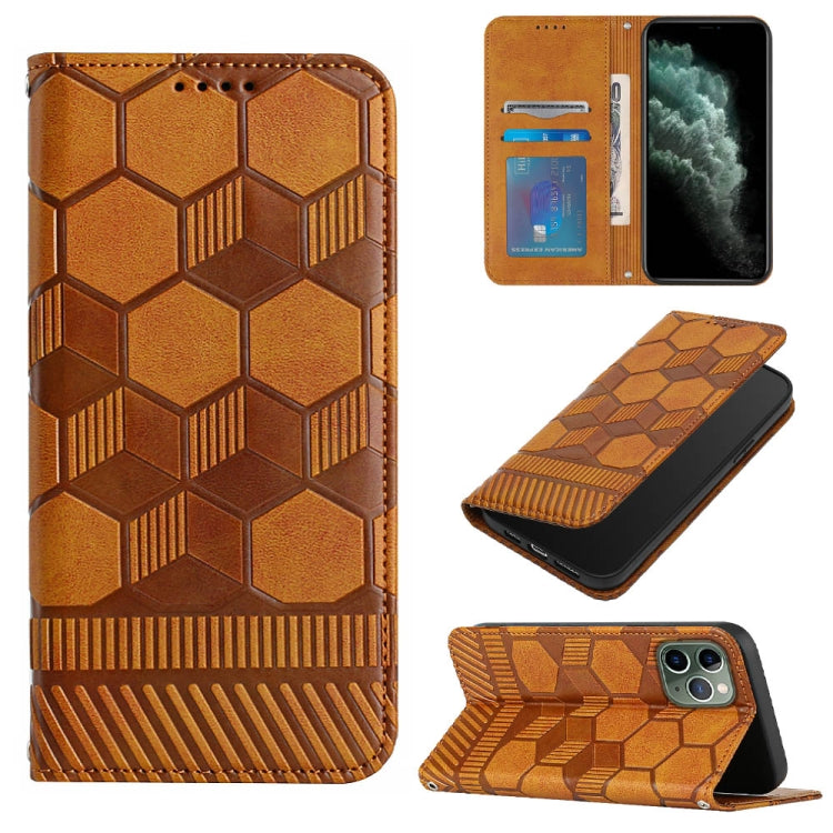 Football Texture Magnetic Leather Flip Phone Case, For iPhone 11 Pro, For iPhone 11 Pro Max, For iPhone SE 2022 / SE 2020 / 8 / 7