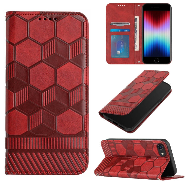 Football Texture Magnetic Leather Flip Phone Case, For iPhone 11 Pro, For iPhone 11 Pro Max, For iPhone SE 2022 / SE 2020 / 8 / 7