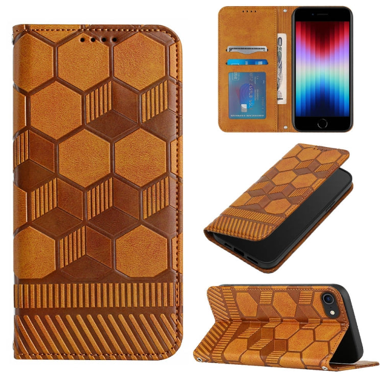 Football Texture Magnetic Leather Flip Phone Case, For iPhone 11 Pro, For iPhone 11 Pro Max, For iPhone SE 2022 / SE 2020 / 8 / 7