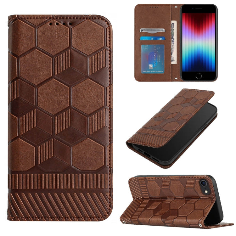 Football Texture Magnetic Leather Flip Phone Case, For iPhone 11 Pro, For iPhone 11 Pro Max, For iPhone SE 2022 / SE 2020 / 8 / 7
