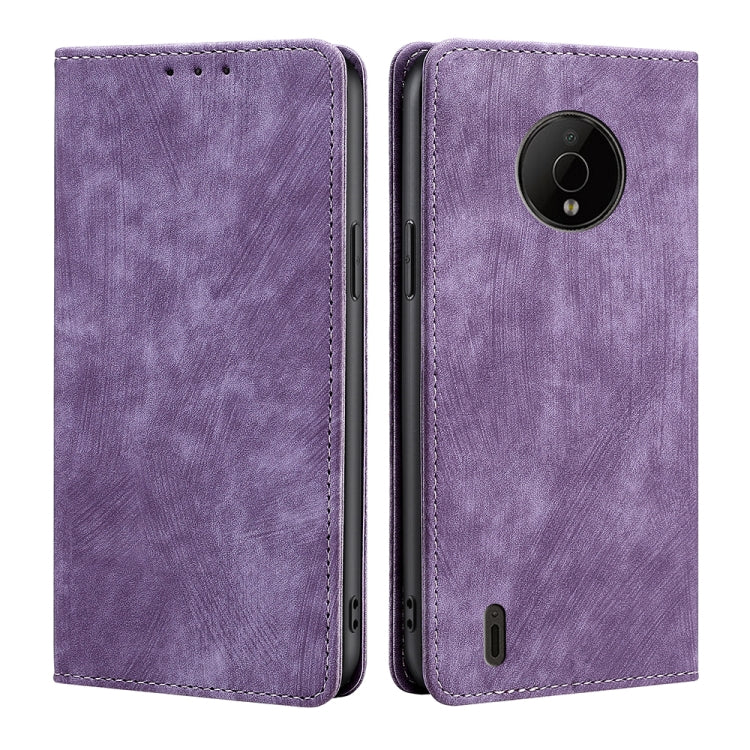Anti-theft Brush Magnetic Leather Phone Case, For Nokia C200, For Nokia G21/G11