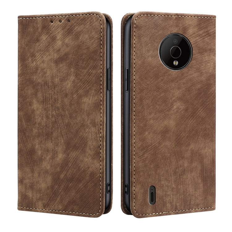 Anti-theft Brush Magnetic Leather Phone Case, For Nokia C200, For Nokia G21/G11