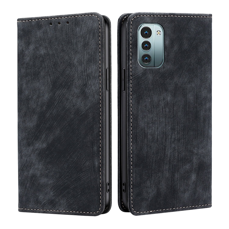 Anti-theft Brush Magnetic Leather Phone Case, For Nokia C200, For Nokia G21/G11