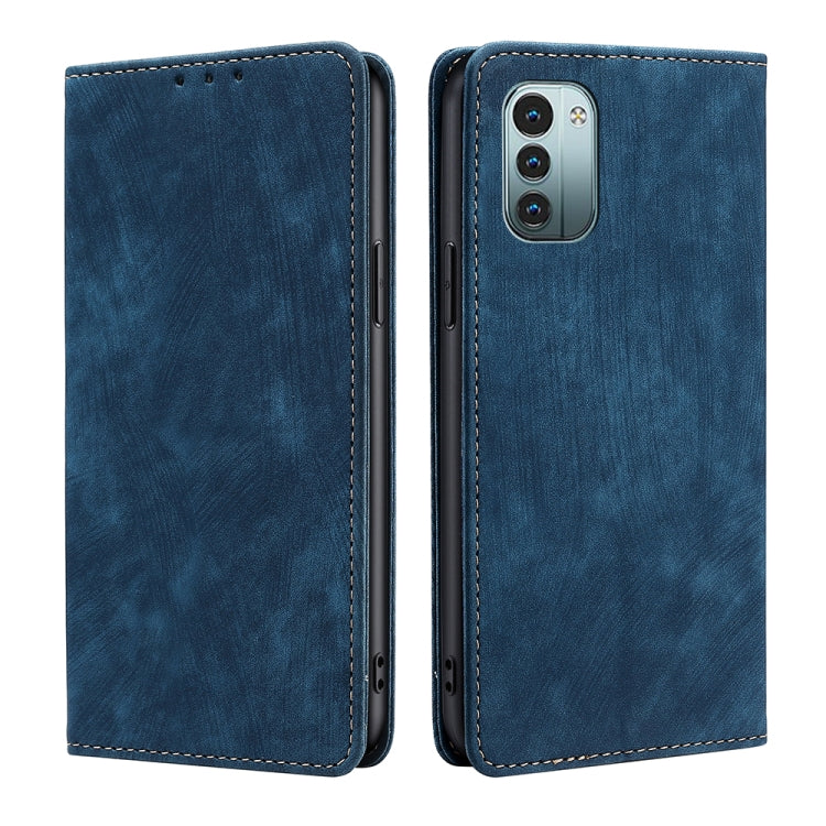 Anti-theft Brush Magnetic Leather Phone Case, For Nokia C200, For Nokia G21/G11