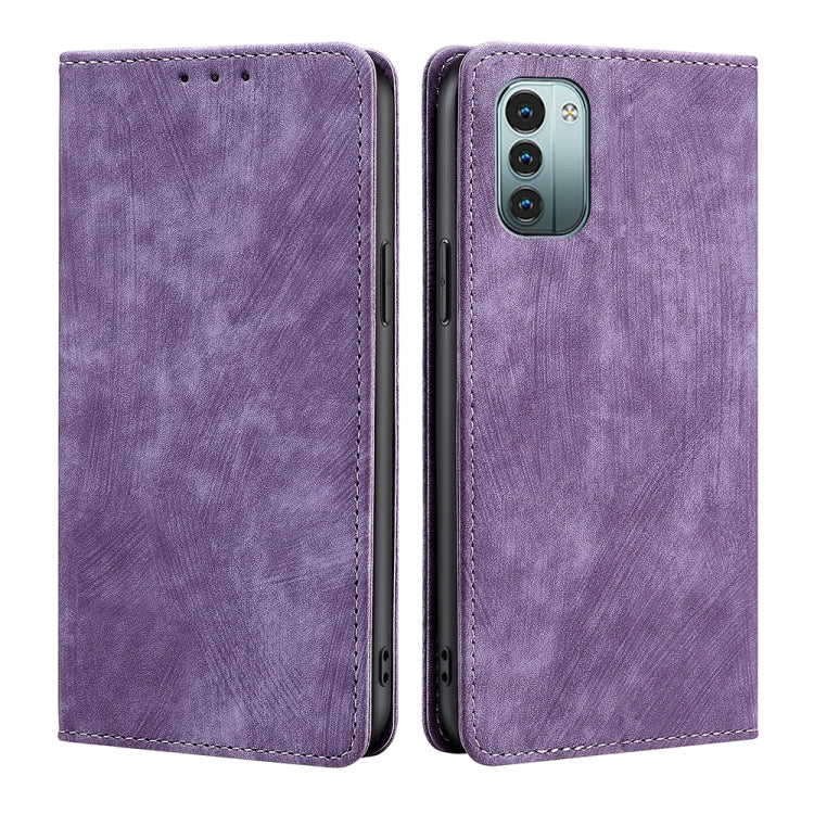 Anti-theft Brush Magnetic Leather Phone Case, For Nokia C200, For Nokia G21/G11