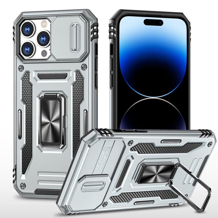 Armor PC + TPU Camera Shield Phone Case, For iPhone 14, For iPhone 14 Plus, For iPhone 14 Pro, For iPhone 14 Pro Max