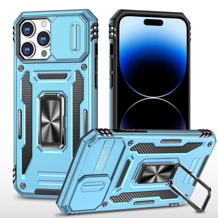 Armor PC + TPU Camera Shield Phone Case, For iPhone 14, For iPhone 14 Plus, For iPhone 14 Pro, For iPhone 14 Pro Max