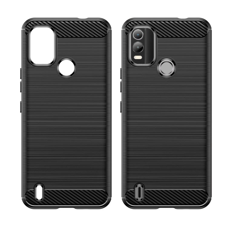 Brushed Texture Carbon Fiber TPU Phone Case, For Nokia C21 Plus, For Nokia C2 2nd Edition, For Nokia C200, For Nokia C100