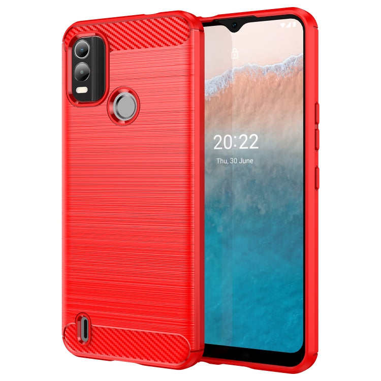 Brushed Texture Carbon Fiber TPU Phone Case, For Nokia C21 Plus, For Nokia C2 2nd Edition, For Nokia C200, For Nokia C100