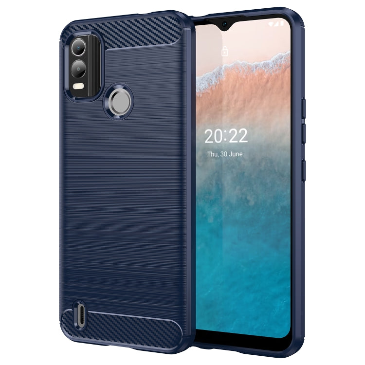 Brushed Texture Carbon Fiber TPU Phone Case, For Nokia C21 Plus, For Nokia C2 2nd Edition, For Nokia C200, For Nokia C100