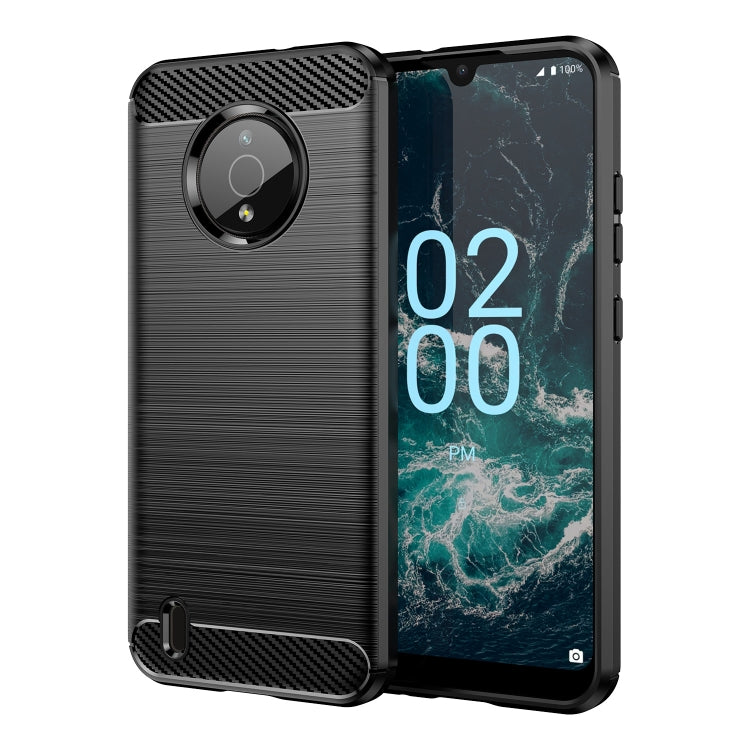 Brushed Texture Carbon Fiber TPU Phone Case, For Nokia C21 Plus, For Nokia C2 2nd Edition, For Nokia C200, For Nokia C100