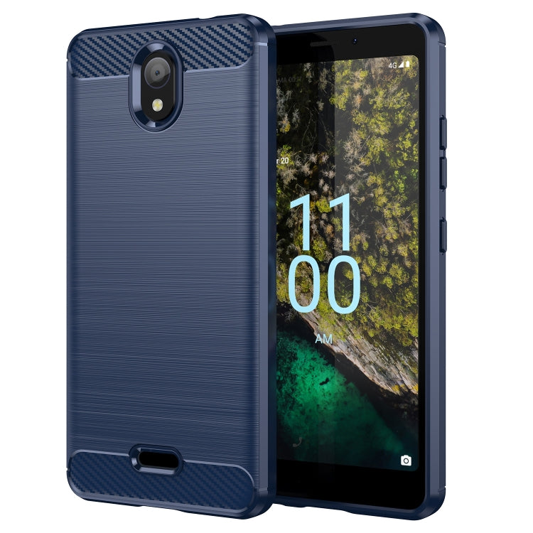 Brushed Texture Carbon Fiber TPU Phone Case, For Nokia C21 Plus, For Nokia C2 2nd Edition, For Nokia C200, For Nokia C100