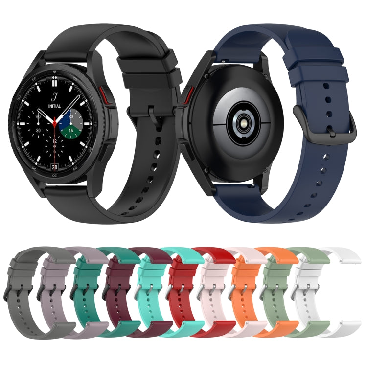 20mm Round Tail Silicone Watch Band, For Samsung Galaxy Watch 5 Pro 45mm