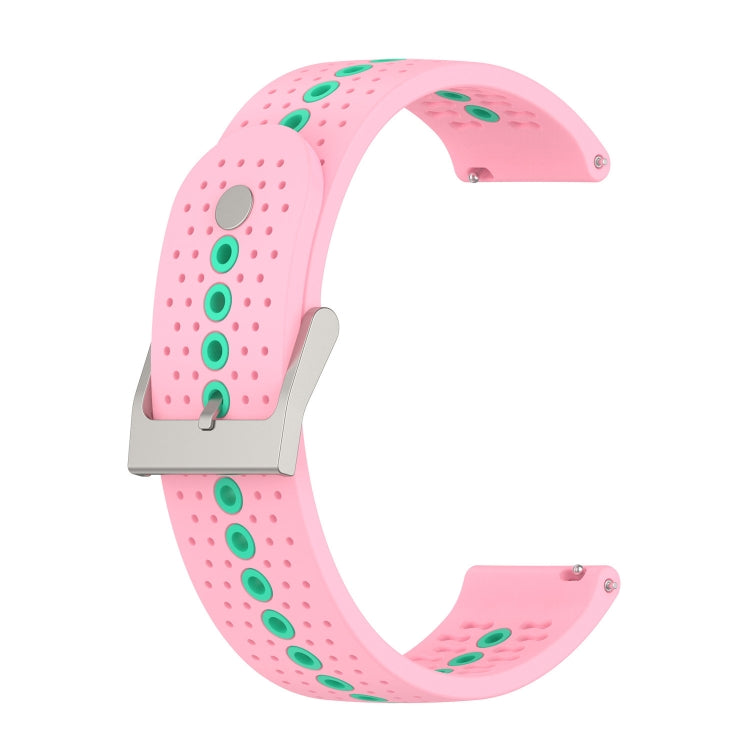 20mm Colorful Hole Silicone Watch Band, For Samsung Galaxy Watch 5 40mm, For Samsung Galaxy Watch 5 44mm