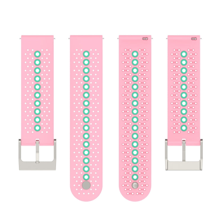 20mm Colorful Hole Silicone Watch Band, For Samsung Galaxy Watch 5 40mm, For Samsung Galaxy Watch 5 44mm