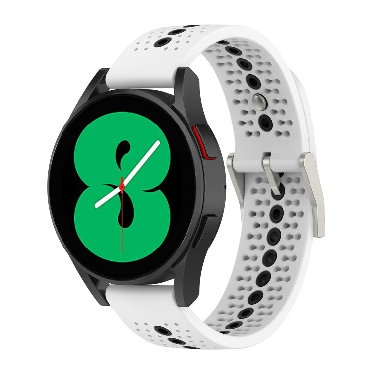 20mm Colorful Hole Silicone Watch Band, For Samsung Galaxy Watch 5 40mm, For Samsung Galaxy Watch 5 44mm