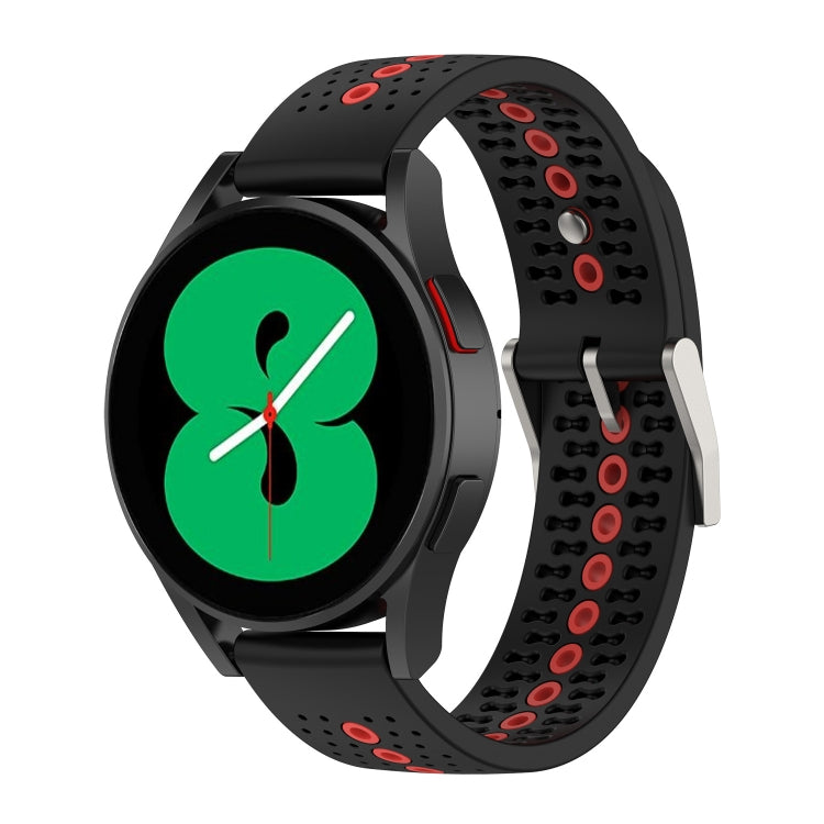 20mm Colorful Hole Silicone Watch Band, For Samsung Galaxy Watch 5 40mm, For Samsung Galaxy Watch 5 44mm
